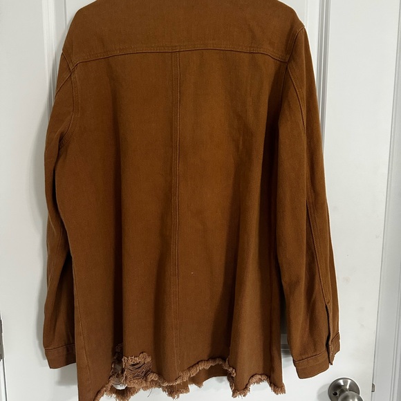 ❤️❤️ 4 for 25$ ❤️❤️ Brown Distressed Jean Jacket - Picture 2 of 5